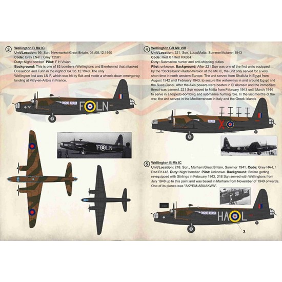 Decals for 1/72 Vickers Wellington Part.1