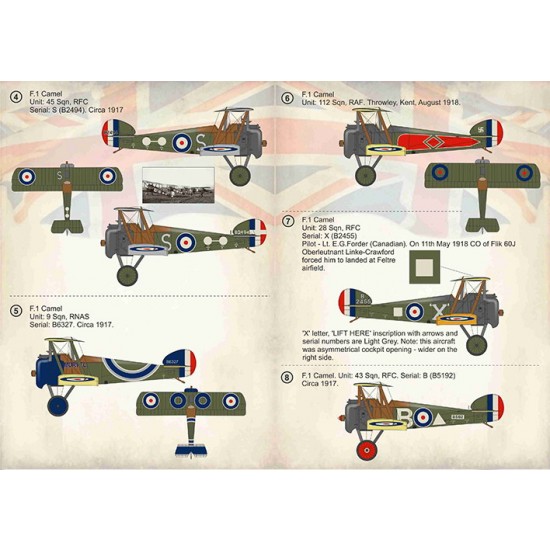 Decals for 1/72 Sopwith Camel Part.1