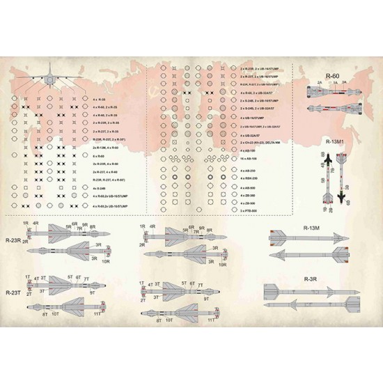 Decals for 1/72 MIG 23 Technical Stencils Decals for 1/72 MIG 23 Technical Stencils