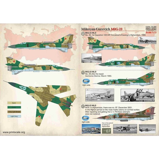 Decals for 1/72 Mikoyan-Gurevich MiG-23 Decals for 1/72 Mikoyan-Gurevich MiG-23