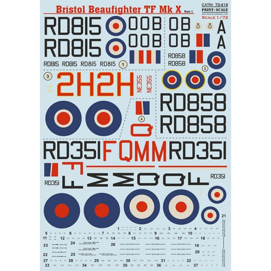 Decals for 1/72 MiG-21 Polish Air Force Decals for 1/72 MiG-21 Polish Air Force
