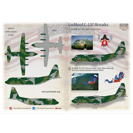 Decals for 1/72 Lockheed C-130 Hercules. Part 2