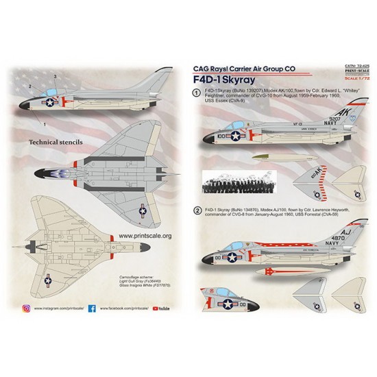 Decals for 1/72 Douglas F4D-1 Skyray Decals for 1/72 Douglas F4D-1 Skyray