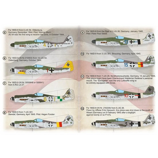 Decals for 1/72 Focke-Wulf FW-190 D-9 Part 2