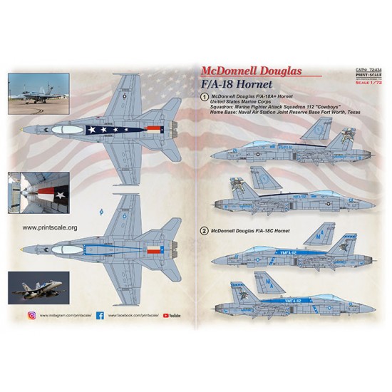 Decals for 1/72 McDonnell Douglas F-18 Hornet Part 4
