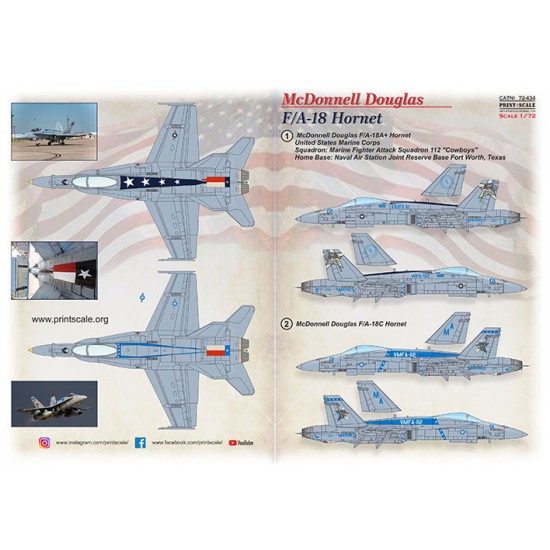 Decals for 1/72 McDonnell Douglas F-18 Hornet Part 4 Decals for 1/72 McDonnell Douglas F-18 Hornet Part 4