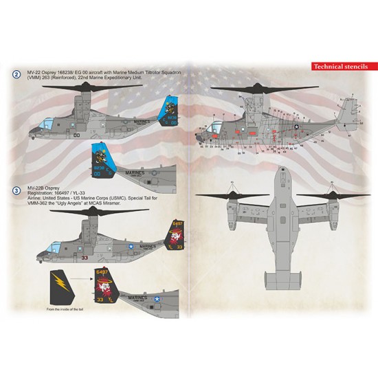 Decals for 1/72 Bell Boeing MV-22B Osprey