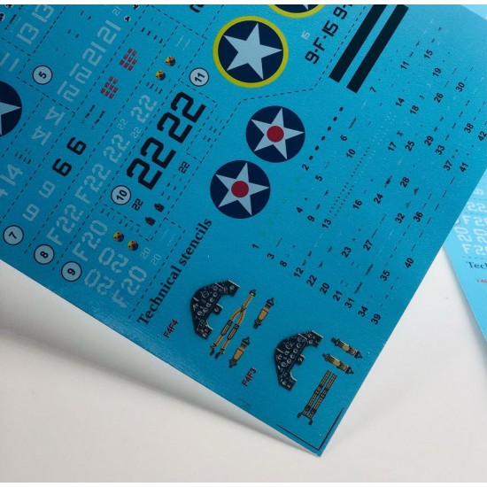 Decals for 1/72 Grumman F4F Wildcat Aces (with 3D instrumental panel)