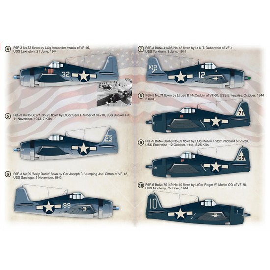 Decals for 1/72 Grumman F6F Hellcat Decals for 1/72 Grumman F6F Hellcat