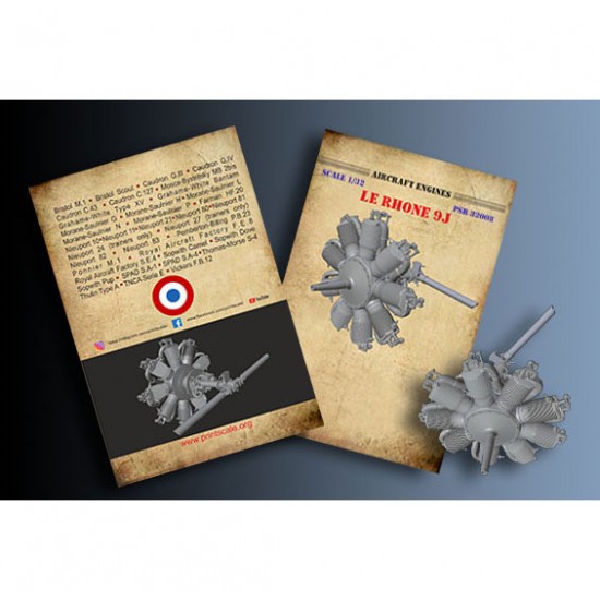 1/32 Le Rhone 9J Rotary Aircraft Engine 1/32 Le Rhone 9J Rotary Aircraft Engine
