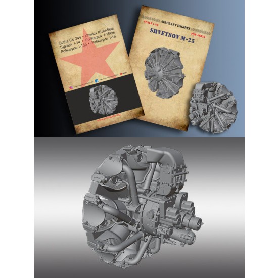1/48 Shvetsov M-25 Aircraft Radial Engine 1/48 Shvetsov M-25 Aircraft Radial Engine