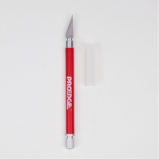 Pro-Grip #4 Knife with Soft Rubberized Handle and Non-Roll End Piece - Red Colour Pro-Grip #4 Knife with Soft Rubberized Handle and Non-Roll End Piece - Red Colour
