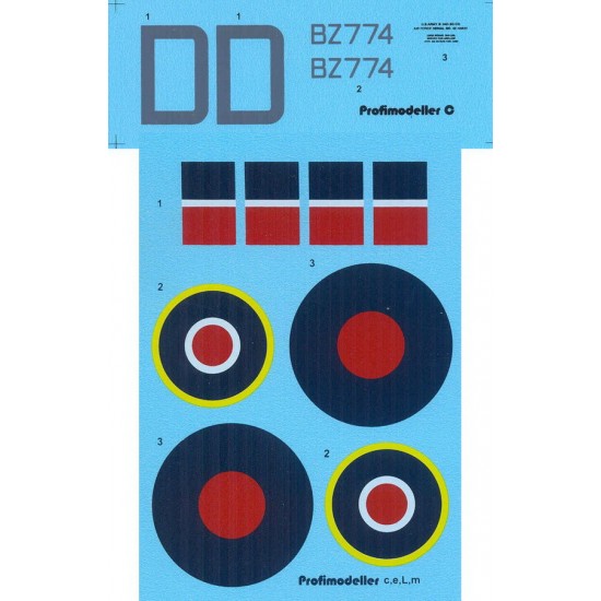 Decals for 1/32 Consolidated B-24 Liberator GR Mk.V BZ774 Otakar Zanta Decals for 1/32 Consolidated B-24 Liberator GR Mk.V BZ774 Otakar Zanta