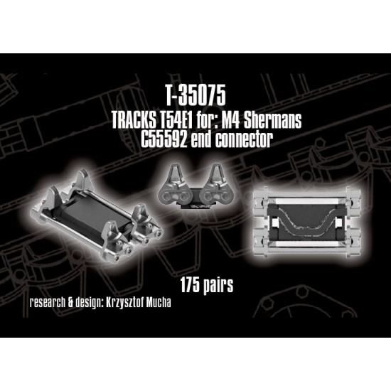 1/35 T54E1 Tracks for M4 Sherman (C55592 end connector) 1/35 T54E1 Tracks for M4 Sherman (C55592 end connector)