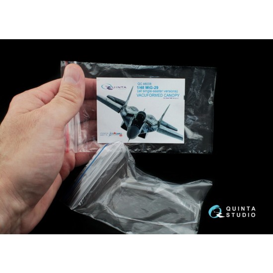 1/48 Mig-29 All Single Seater Version Vacuformed Clear Canopy for Great Wall Hobby Kits 1/48 Mig-29 All Single Seater Version Vacuformed Clear Canopy for Great Wall Hobby Kits