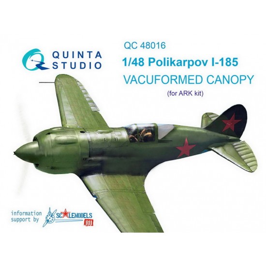 1/48 Polikarpov I-185 Vacuformed Clear Canopy For Ark Kit 1/48 Polikarpov I-185 Vacuformed Clear Canopy For Ark Kit