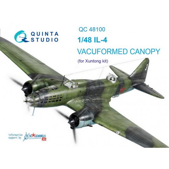 1/48 Il-4 Vacuformed Clear Canopy for Xuntong Kit 1/48 Il-4 Vacuformed Clear Canopy for Xuntong Kit