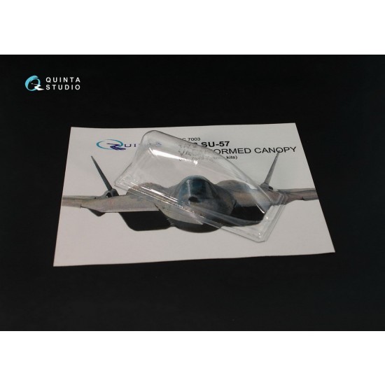 1/72 Su-57 Vacuformed Clear Canopy for Zvezda Kit #7319 1/72 Su-57 Vacuformed Clear Canopy for Zvezda Kit #7319
