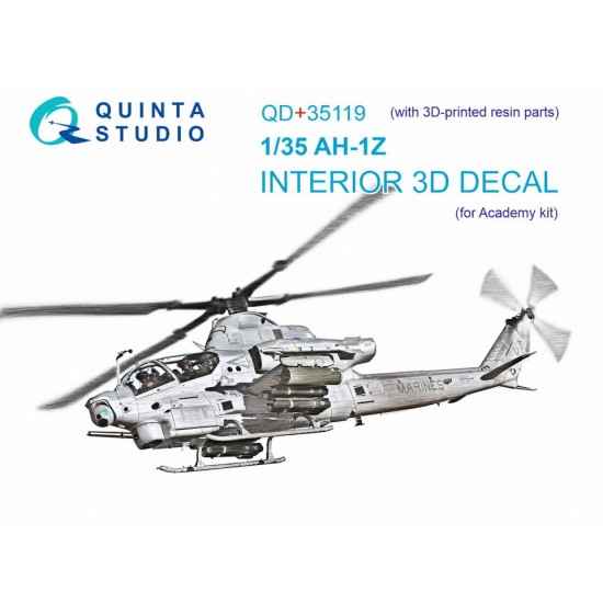 1/35 AH-1Z Coloured Interior Detail Parts for Academy kits with Resin parts 1/35 AH-1Z Coloured Interior Detail Parts for Academy kits with Resin parts