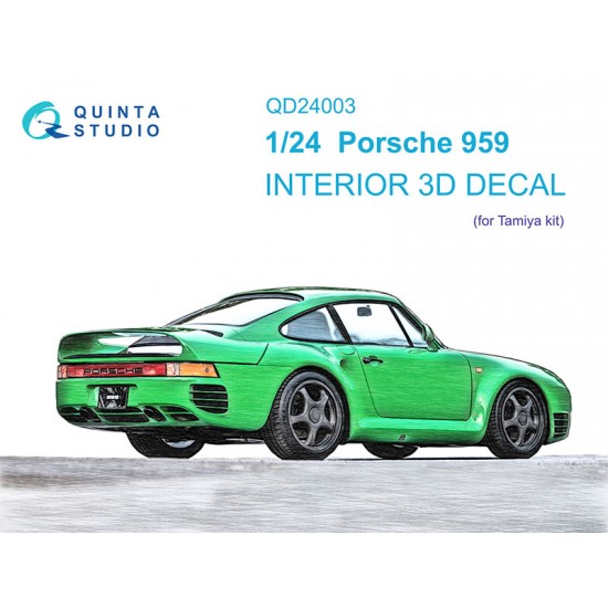 1/24 Porsche 959 3D-Printed & Coloured Interior on Decal Paper for Tamiya kits 1/24 Porsche 959 3D-Printed & Coloured Interior on Decal Paper for Tamiya kits