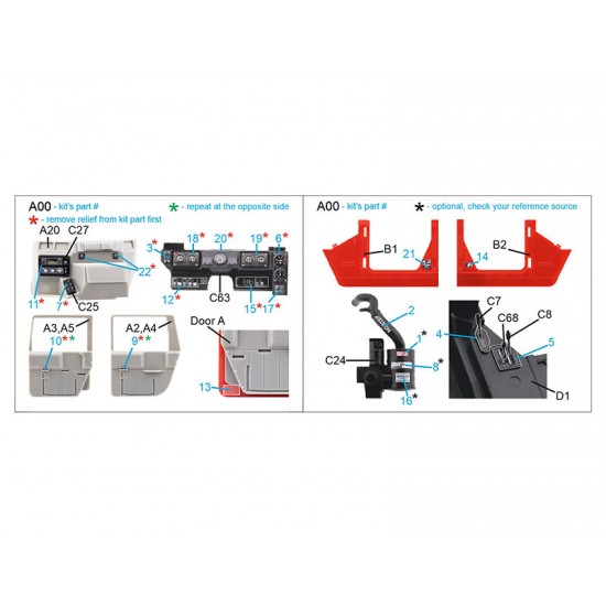 1/24 Hummer H1 3D-Printed & Coloured Interior on Decal Paper for MENG kits 1/24 Hummer H1 3D-Printed & Coloured Interior on Decal Paper for MENG kits