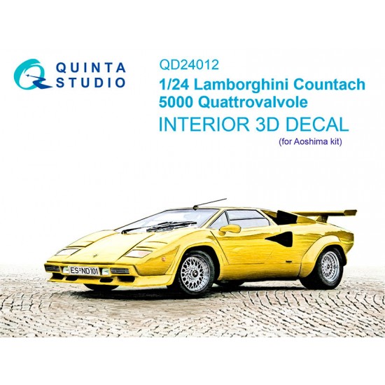 1/24 Lamborghini Countach 5000 QV Coloured Interior Detail Parts for Aoshima kits 1/24 Lamborghini Countach 5000 QV Coloured Interior Detail Parts for Aoshima kits
