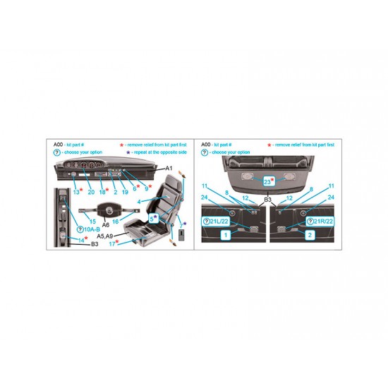 1/24 Porsche 911 Turbo (930) Coloured Interior Detail Parts for Tamiya 930 kits 1/24 Porsche 911 Turbo (930) Coloured Interior Detail Parts for Tamiya 930 kits