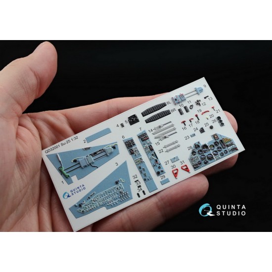 1/32 Su-25 Interior Detail Set (on decal paper) for Trumpeter Kit 1/32 Su-25 Interior Detail Set (on decal paper) for Trumpeter Kit