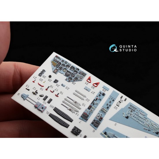 1/32 Su-25 Interior Detail Set (on decal paper) for Trumpeter Kit 1/32 Su-25 Interior Detail Set (on decal paper) for Trumpeter Kit