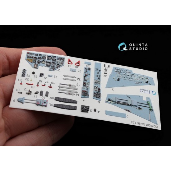 1/32 Su-25 Interior Detail Set (on decal paper) for Trumpeter Kit 1/32 Su-25 Interior Detail Set (on decal paper) for Trumpeter Kit