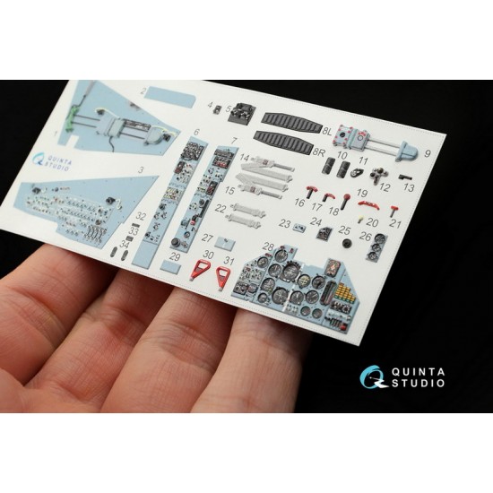 1/32 Su-25 Interior Detail Set (on decal paper) for Trumpeter Kit 1/32 Su-25 Interior Detail Set (on decal paper) for Trumpeter Kit