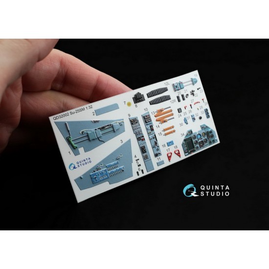 1/32 Su-25SM Interior Detail Set (on decal paper) for Trumpeter Kit 1/32 Su-25SM Interior Detail Set (on decal paper) for Trumpeter Kit