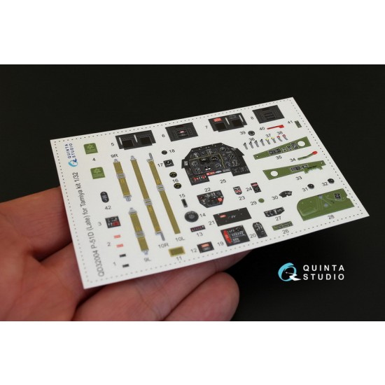 1/32 P-51D Late Interior Detail Set (on decal paper) for Tamiya Kit 1/32 P-51D Late Interior Detail Set (on decal paper) for Tamiya Kit