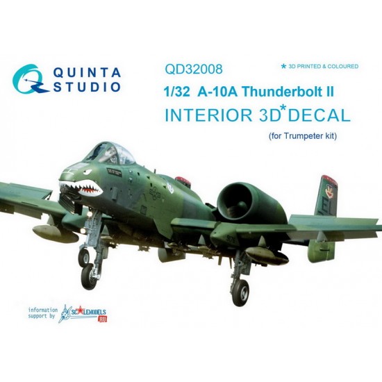 1/32 A-10A Interior Detail Set (on decal paper) for Trumpeter Kit