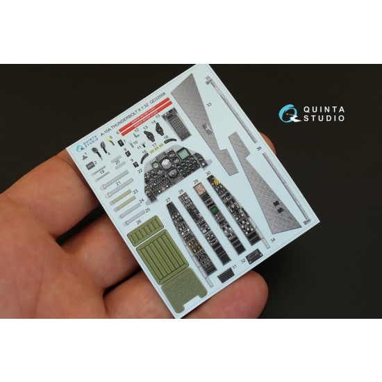 1/32 A-10A Interior Detail Set (on decal paper) for Trumpeter Kit 1/32 A-10A Interior Detail Set (on decal paper) for Trumpeter Kit