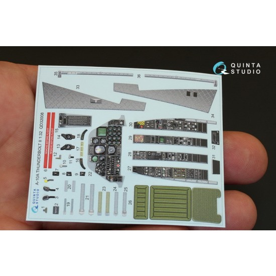 1/32 A-10A Interior Detail Set (on decal paper) for Trumpeter Kit 1/32 A-10A Interior Detail Set (on decal paper) for Trumpeter Kit