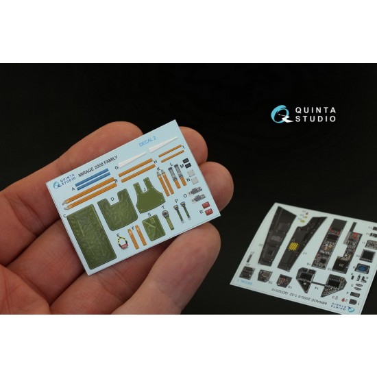 1/32 Mirage 2000-5 Interior Detail Set (on decal paper) for Kitty Hawk Kit 1/32 Mirage 2000-5 Interior Detail Set (on decal paper) for Kitty Hawk Kit