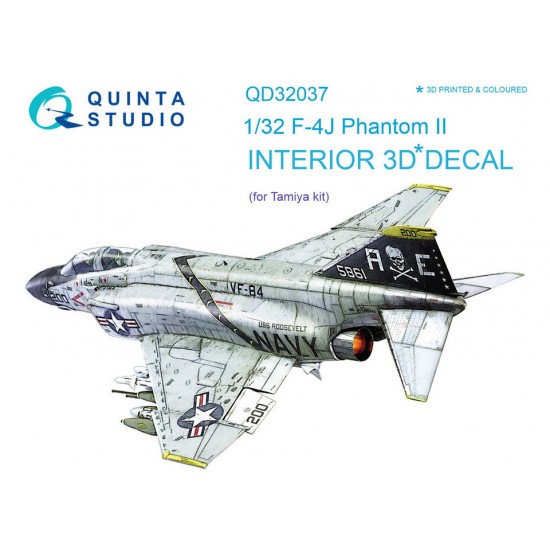 1/32 F-4J 3D-Printed & Coloured Interior Decals for Tamiya kit 1/32 F-4J 3D-Printed & Coloured Interior Decals for Tamiya kit