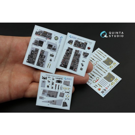 1/32 F-4E Early/F-4EJ 3D-Printed & Coloured Interior Decals for Tamiya kit 1/32 F-4E Early/F-4EJ 3D-Printed & Coloured Interior Decals for Tamiya kit