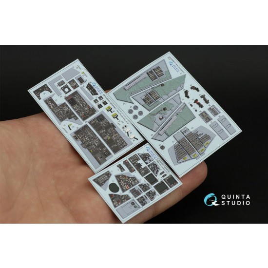 1/32 F-14A Tomcat 3D-Printed & Coloured Interior on Decal Paper for Trumpeter kits 1/32 F-14A Tomcat 3D-Printed & Coloured Interior on Decal Paper for Trumpeter kits