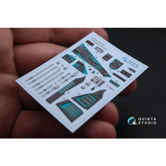 1/35 Mi-24V 3D-Printed & Coloured Interior Decals for Trumpeter kit 1/35 Mi-24V 3D-Printed & Coloured Interior Decals for Trumpeter kit