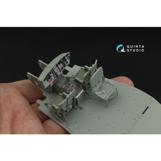 1/35 UH-1C 3D-Printed & Coloured Interior on Decal Paper for Academy kits 1/35 UH-1C 3D-Printed & Coloured Interior on Decal Paper for Academy kits