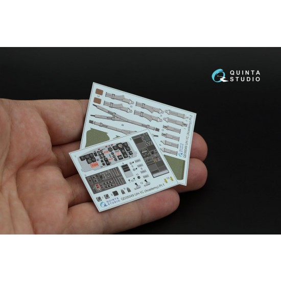 1/35 UH-1C 3D-Printed & Coloured Interior on Decal Paper for Academy kits 1/35 UH-1C 3D-Printed & Coloured Interior on Decal Paper for Academy kits