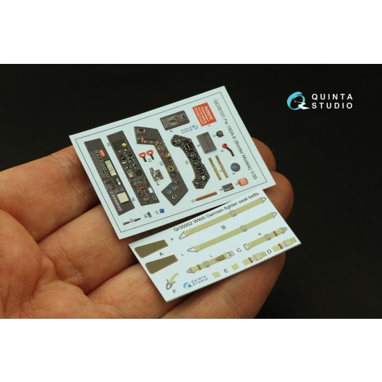 1/35 FW 190A-6 3D-Printed & Coloured Interior on Decal Paper for Border Model kits 1/35 FW 190A-6 3D-Printed & Coloured Interior on Decal Paper for Border Model kits
