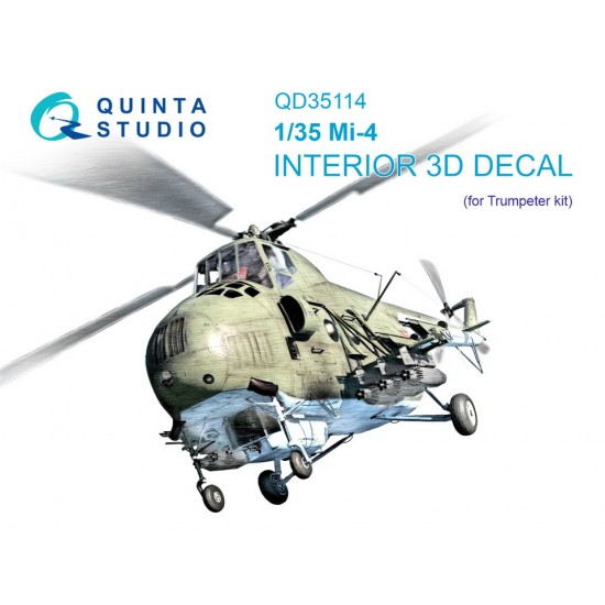 1/35 Mi-4 3D-Printed & Coloured Interior for Trumpeter kits 1/35 Mi-4 3D-Printed & Coloured Interior for Trumpeter kits