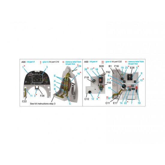 1/35 Spitfire Mk. Vb Coloured Interior Detail Parts for Border Model 1/35 Spitfire Mk. Vb Coloured Interior Detail Parts for Border Model