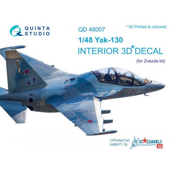 1/48 Yak-130 Interior Detail Set (on decal paper) for Zvezda Kits 1/48 Yak-130 Interior Detail Set (on decal paper) for Zvezda Kits