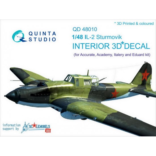 1/48 Il-2 Interior Detail Set (on decal paper) for Accurate/Italeri/Academy/Eduard Kits 1/48 Il-2 Interior Detail Set (on decal paper) for Accurate/Italeri/Academy/Eduard Kits