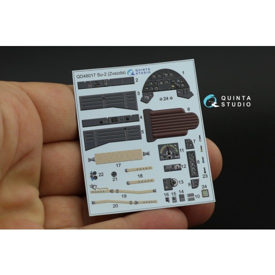 1/48 Su-2 Interior Detail Set (on decal paper) for Zvezda Kits 1/48 Su-2 Interior Detail Set (on decal paper) for Zvezda Kits