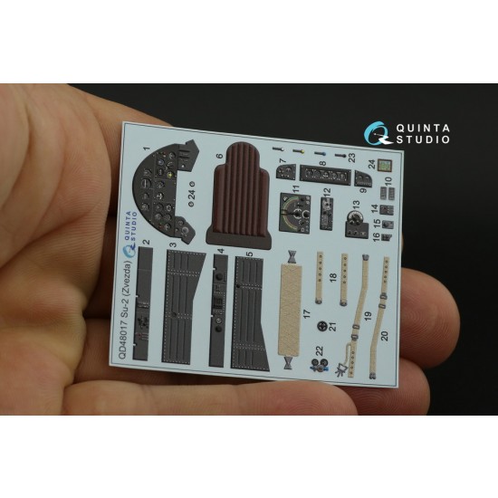 1/48 Su-2 Interior Detail Set (on decal paper) for Zvezda Kits 1/48 Su-2 Interior Detail Set (on decal paper) for Zvezda Kits